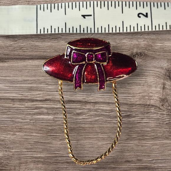 Red Hat Society Pin Brooch Vintage - Picture 3 of 4